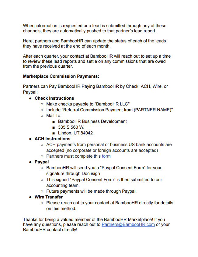 Lead Share Process — BambooHR Partners